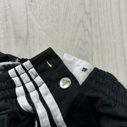 VINTAGE Y2K ADIDAS POPPER BAGGY TRACKSUIT BOTTOMS BLACK