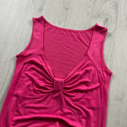 VINTAGE Y2K PINK WRAP TANK TOP