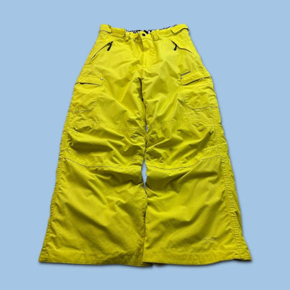 VINTAGE Y2K TRESSPASS WIDE LEG SKI PANTS SALOPETTES YELLOW
