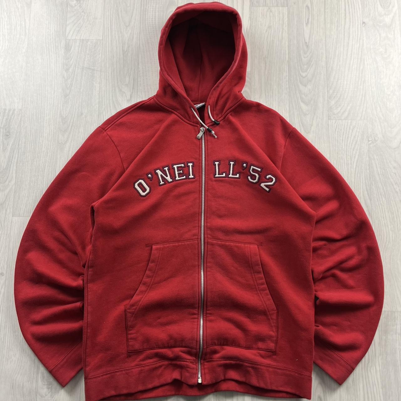 VINTAGE Y2K O’NEILL SPELL OUT ZIP HOODIE RED