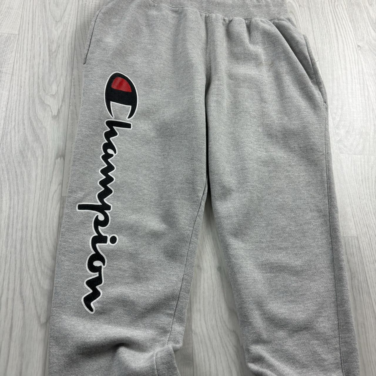 VINTAGE CHAMPION REVERSE WEAVE BAGGY COTTON SWEATPANTS GREY