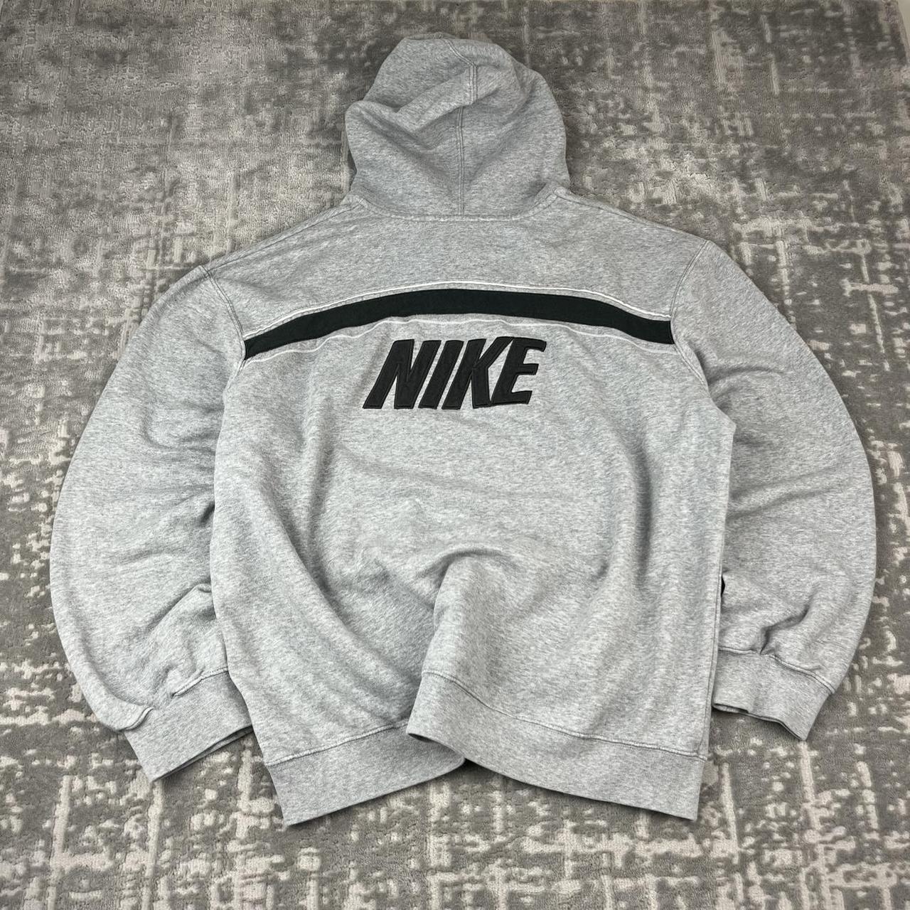 VINTAGE Y2K NIKE SPELL OUT HOODIE GREY