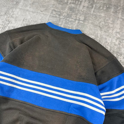 VINTAGE Y2K ADIDAS BOXY SPORTY SWEATSHIRT FADED BLACK