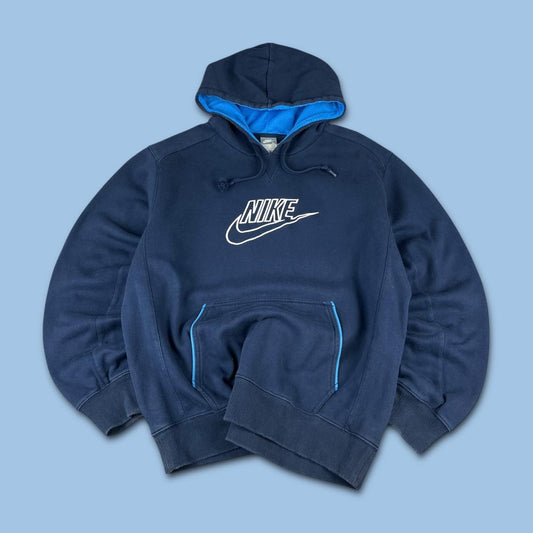 VINTAGE Y2K NIKE SPELL OUT HOODIE NAVY