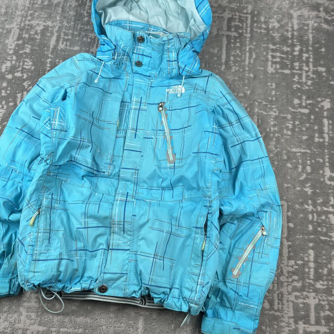 VINTAGE Y2K THE NORTH FACE RECCO CHECKERED SKI JACKET BLUE
