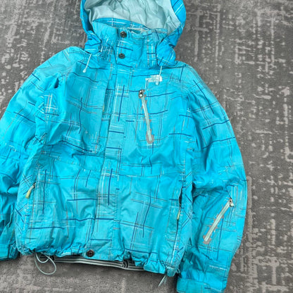 VINTAGE Y2K THE NORTH FACE RECCO CHECKERED SKI JACKET BLUE