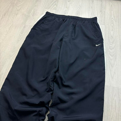 VINTAGE Y2K NIKE TECHNICAL BAGGY TRACKSUIT BOTTOMS NAVY