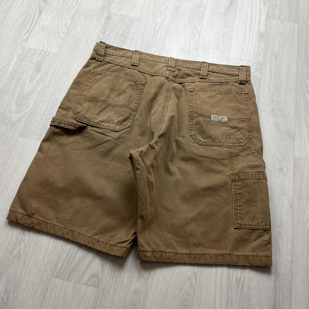 VINTAGE Y2K WRANGLER BAGGY CARPENTER JORTS TAN