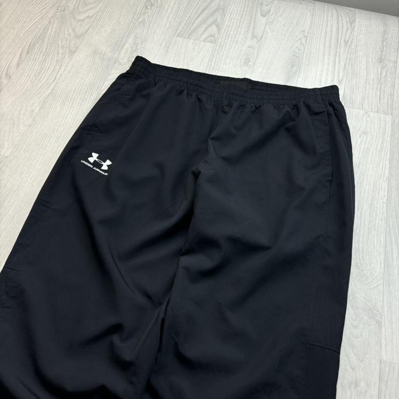 VINTAGE Y2K UNDER ARMOUR BAGGY TRACKSUIT BOTTOMS BLACK