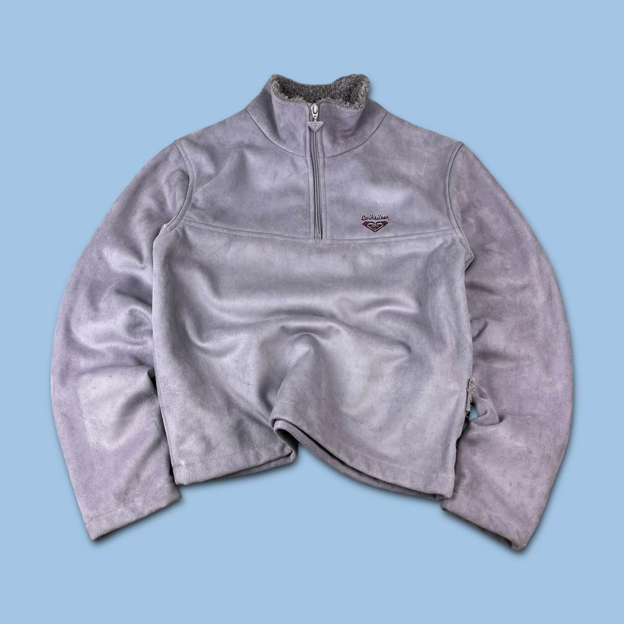 VINTAGE Y2K QUIKSILVER QUARTER ZIP FLEECE PURPLE LILAC