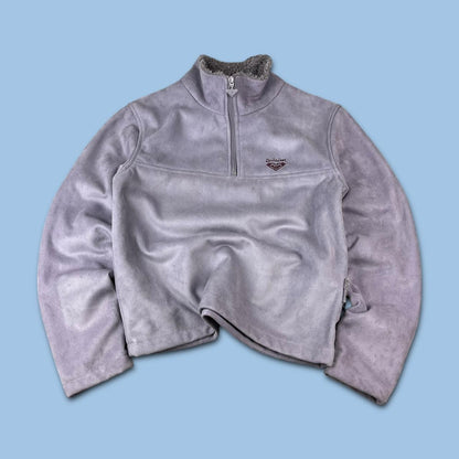 VINTAGE Y2K QUIKSILVER QUARTER ZIP FLEECE PURPLE LILAC