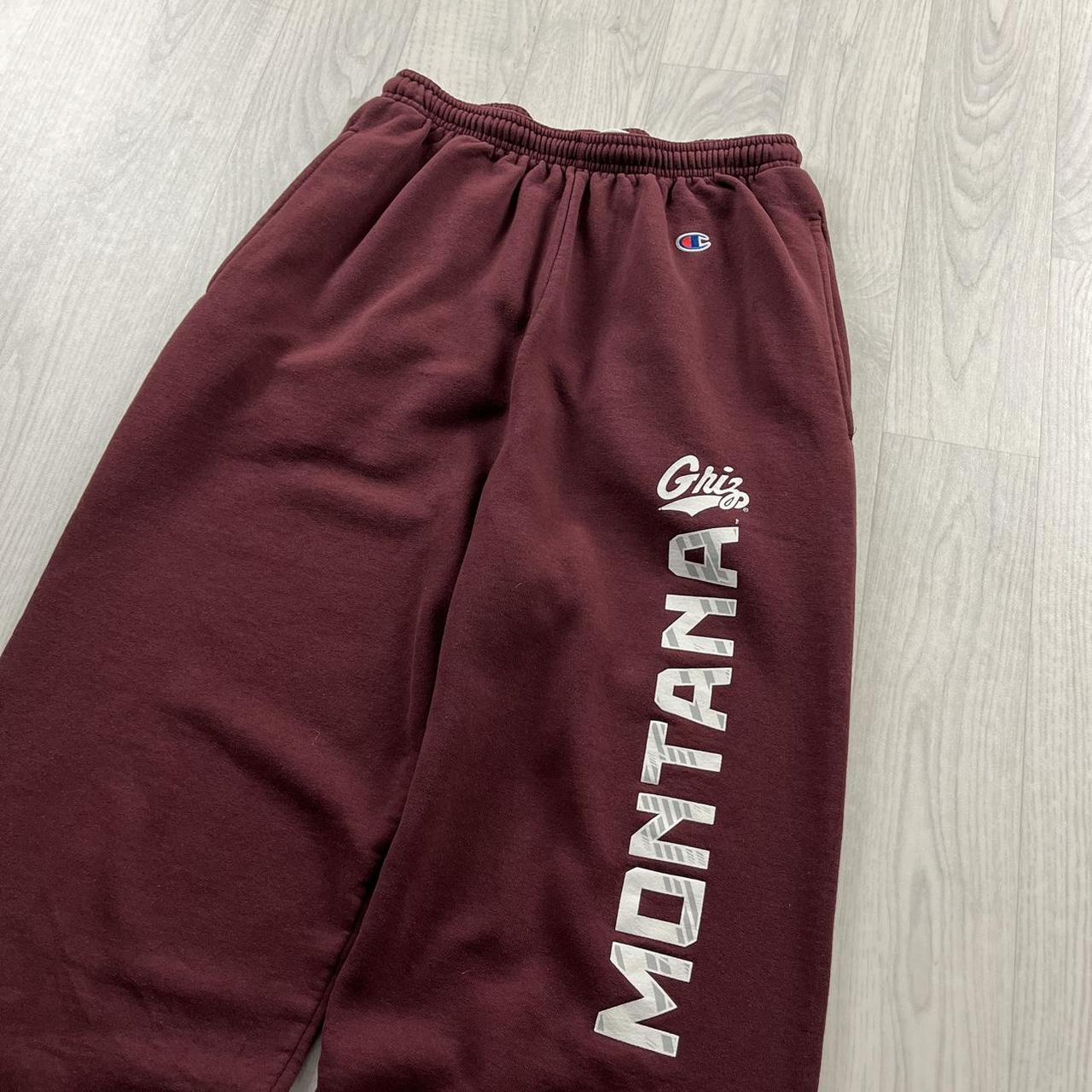 VINTAGE 00s CHAMPION BAGGY COTTON SWEATPANTS BURGUNDY