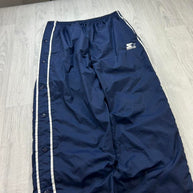VINTAGE Y2K STARTER BAGGY TRACKSUIT BOTTOMS NAVY