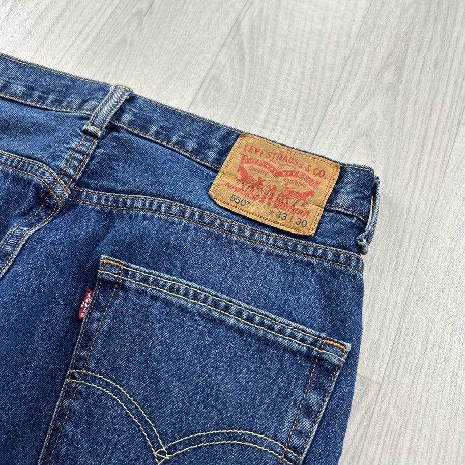 VINTAGE 00s LEVIS 550 BAGGY JEANS BLUE