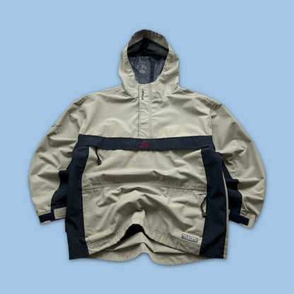 VINTAGE Y2K AIRWALK HOODED QUARTER ZIP WINDBREAKER TRACK JACKET