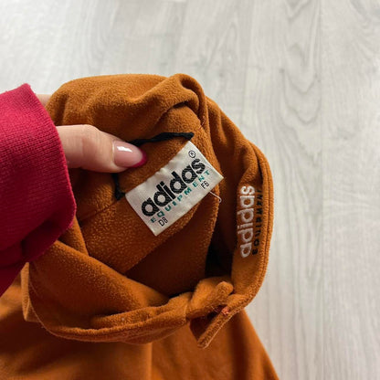VINTAGE Y2K ADIDAS EQUIPMENT QUARTER ZIP FLEECE SWEATSHIRT ORANGE