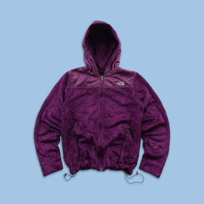 VINTAGE Y2K THE NORTH FACE ZIP FLEECE HOODIE PURPLE (S)