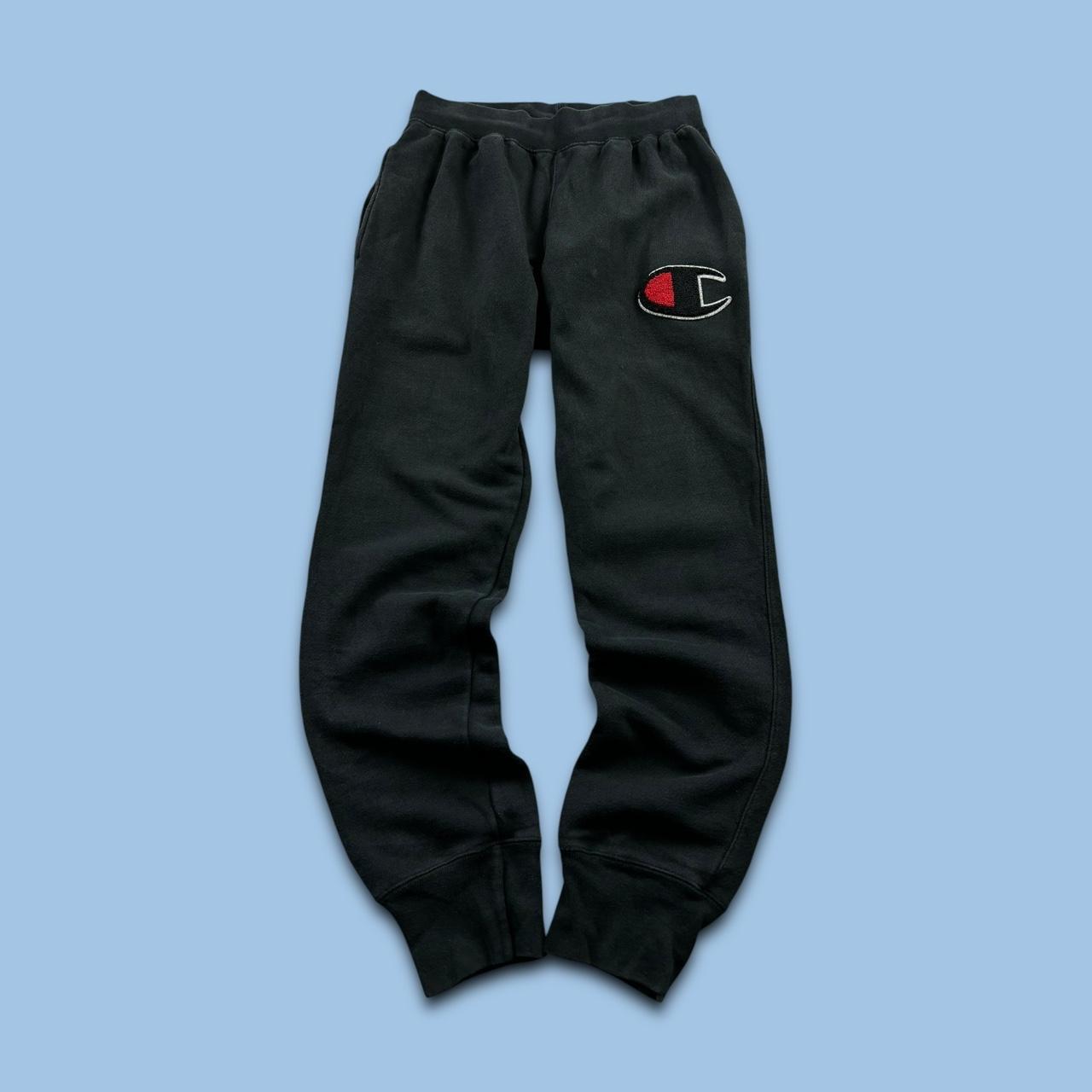 CHAMPION REVERSE WEAVE COTTON SWEATPANTS BLACK