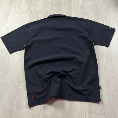 VINTAGE Y2K AIRWALK SHORT SLEEVE SHIRT NAVY BEIGE