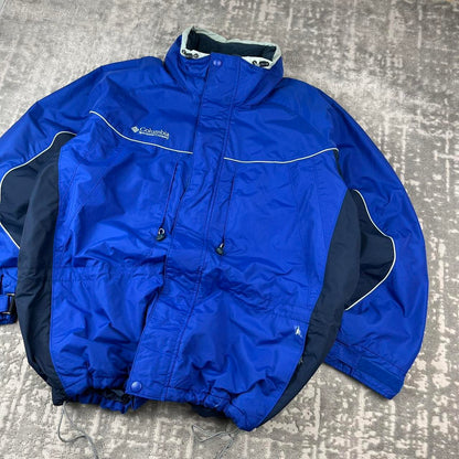 VINTAGE 00s COLUMBIA TECHNICAL PADDED UTILITY JACKET BLUE