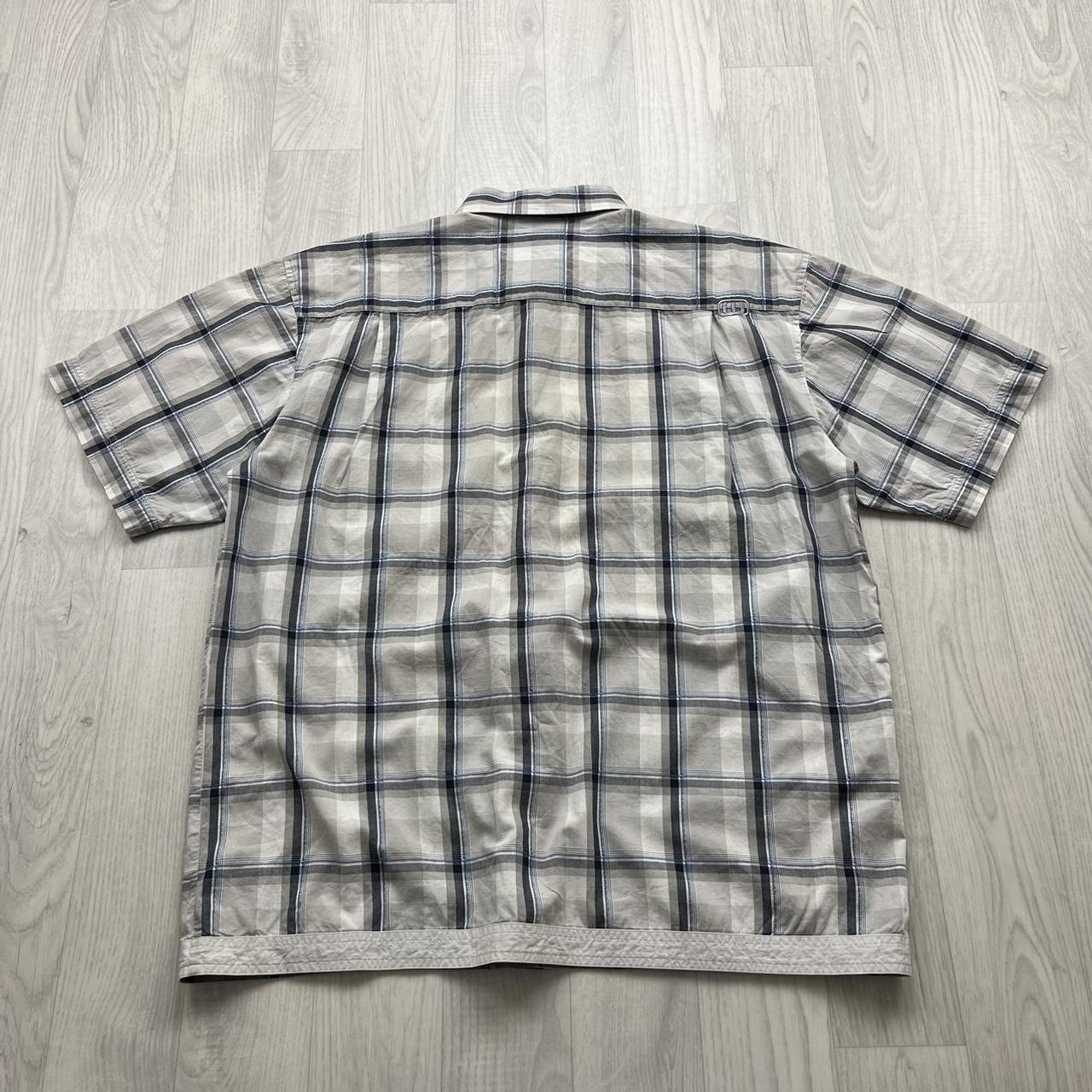 VINTAGE Y2K ANIMAL PLAID SHORT SLEEVE SHIRT GREY