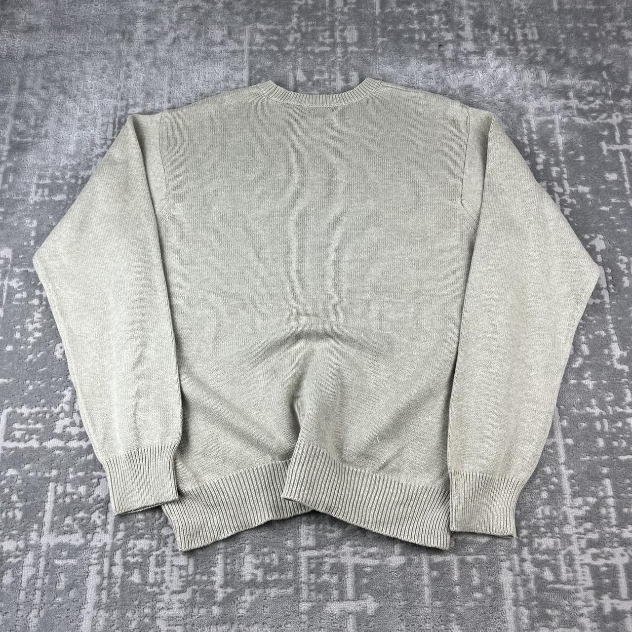 VINTAGE Y2K IZOD HEAVYWEIGHT KNITTED JUMPER CREAM