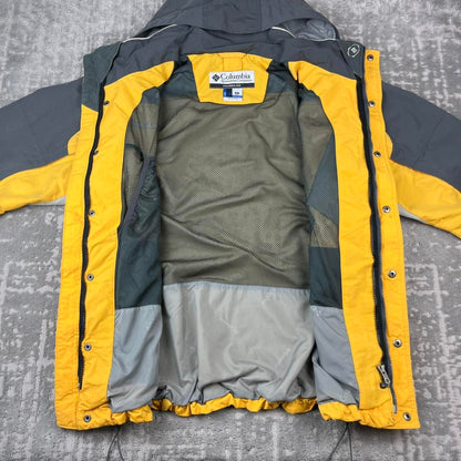 VINTAGE 00s COLUMBIA TECHNICAL HOODED UTILITY JACKET YELLOW