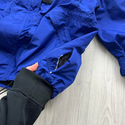 VINTAGE 00s COLUMBIA TECHNICAL HOODED UTILITY SKI JACKET BLUE BLACK