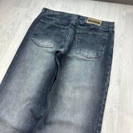 VINTAGE Y2K BRIDLE BAGGY JEANS NAVY BLUE WASH