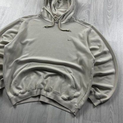 VINTAGE Y2K NIKE SMALL LOGO BOXY HOODIE CREAM