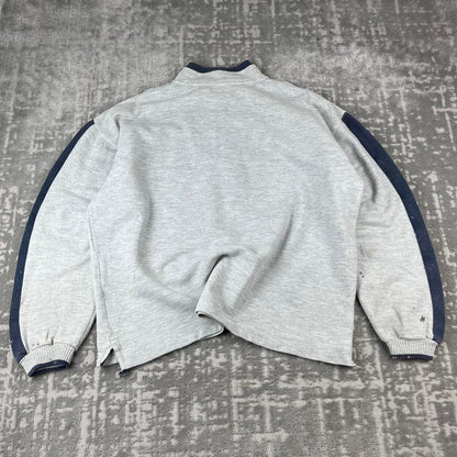 VINTAGE Y2K NIKE QUARTER ZIP SWEATSHIRT GREY