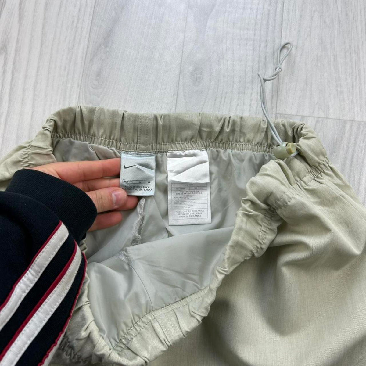 VINTAGE Y2K NIKE LOW RISE TRACKSUIT BOTTOMS CREAM