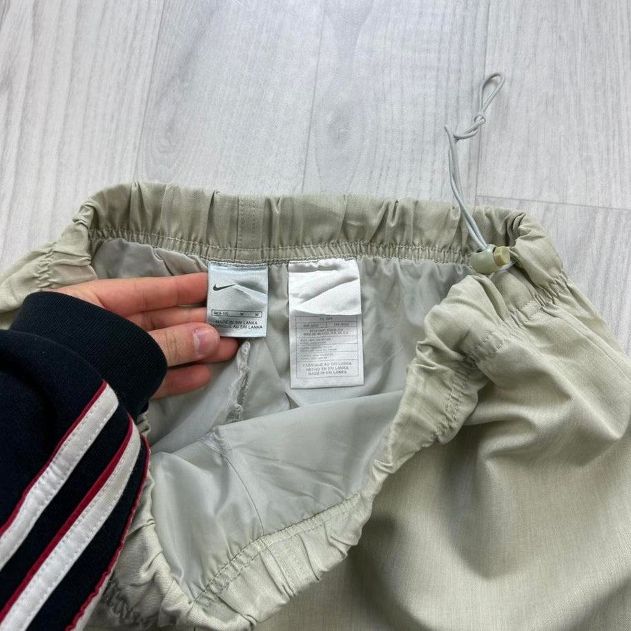 VINTAGE Y2K NIKE LOW RISE TRACKSUIT BOTTOMS CREAM