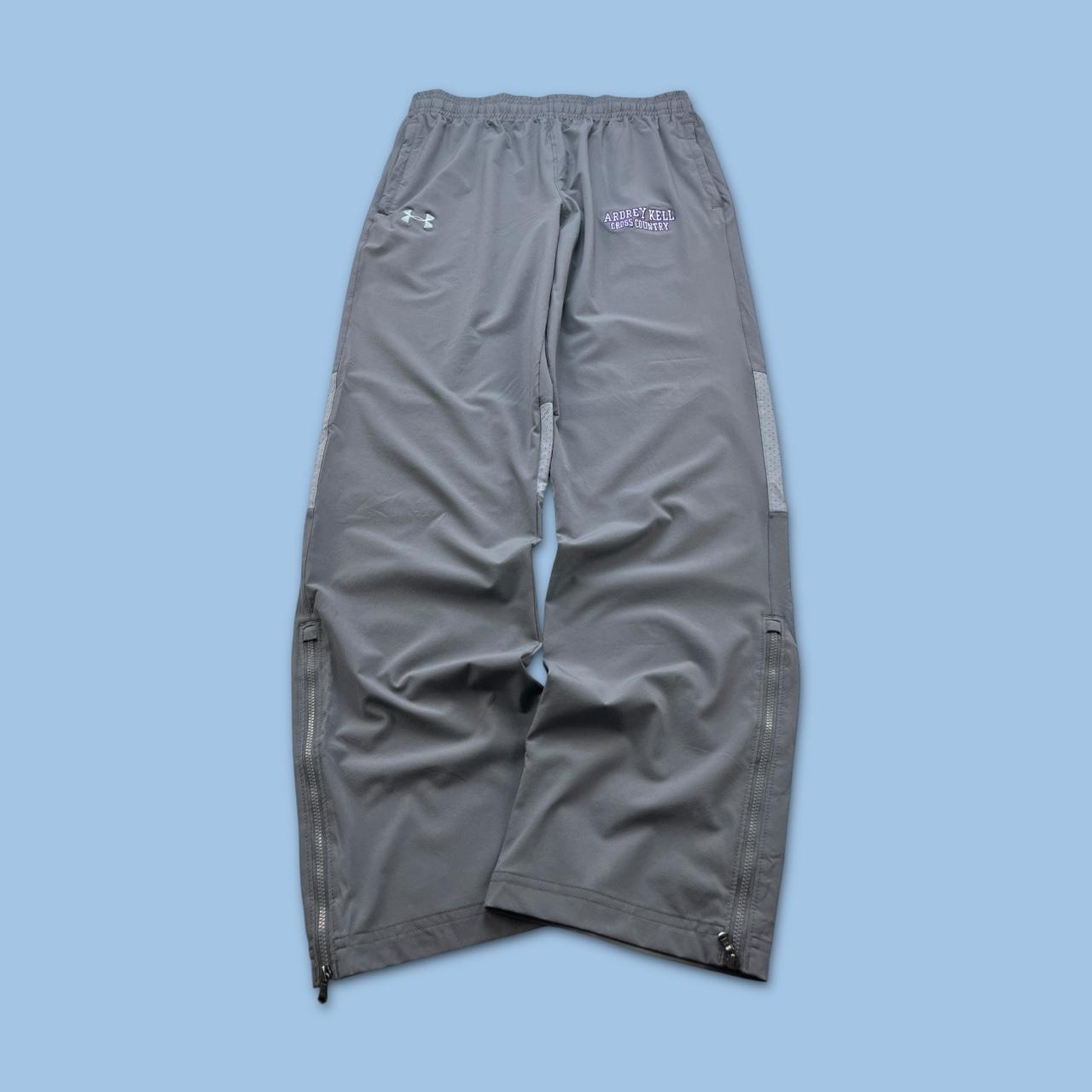 VINTAGE Y2K UNDER ARMOUR LOOSE TRACKSUIT BOTTOMS GREY