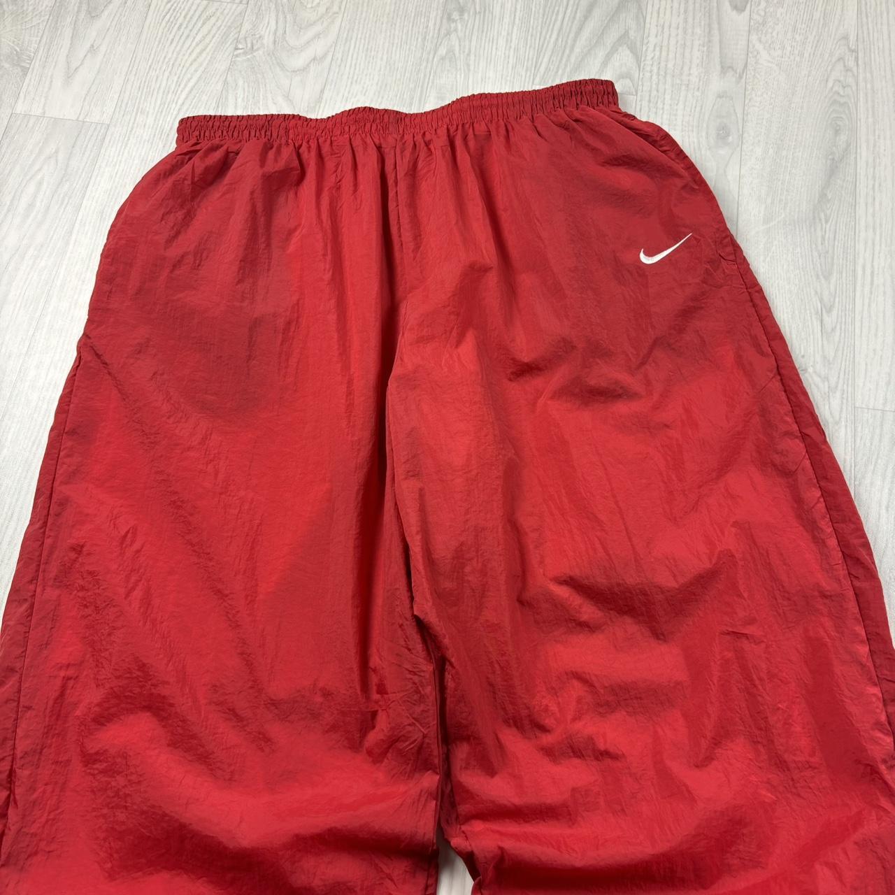 VINTAGE 90s NIKE BAGGY TRACKSUIT BOTTOMS RED