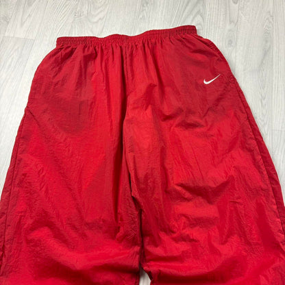 VINTAGE 90s NIKE BAGGY TRACKSUIT BOTTOMS RED