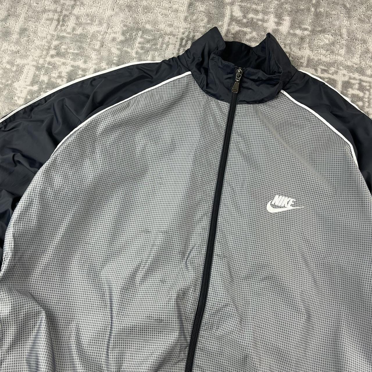 VINTAGE Y2K NIKE MICRO GRID WINDBREAKER SPORTY JACKET GREY