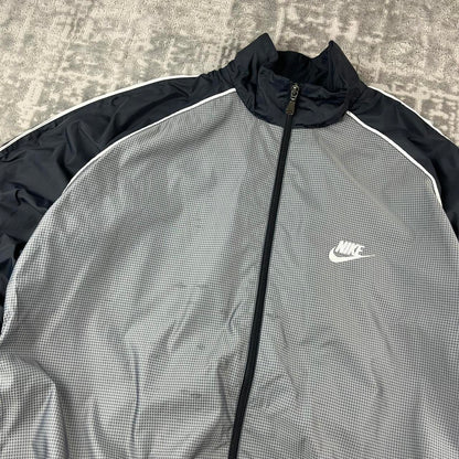 VINTAGE Y2K NIKE MICRO GRID WINDBREAKER SPORTY JACKET GREY