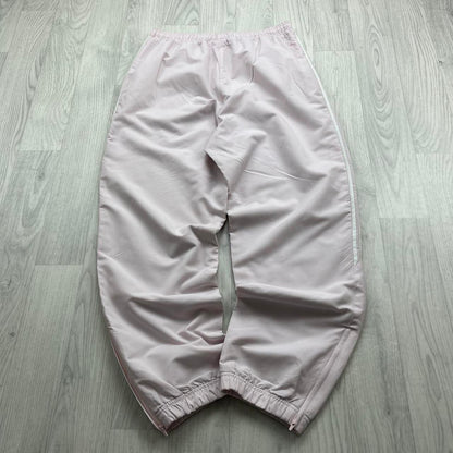 VINTAGE Y2K ADIDAS SIDE STRIPE BAGGY TRACKSUIT BOTTOMS PINK