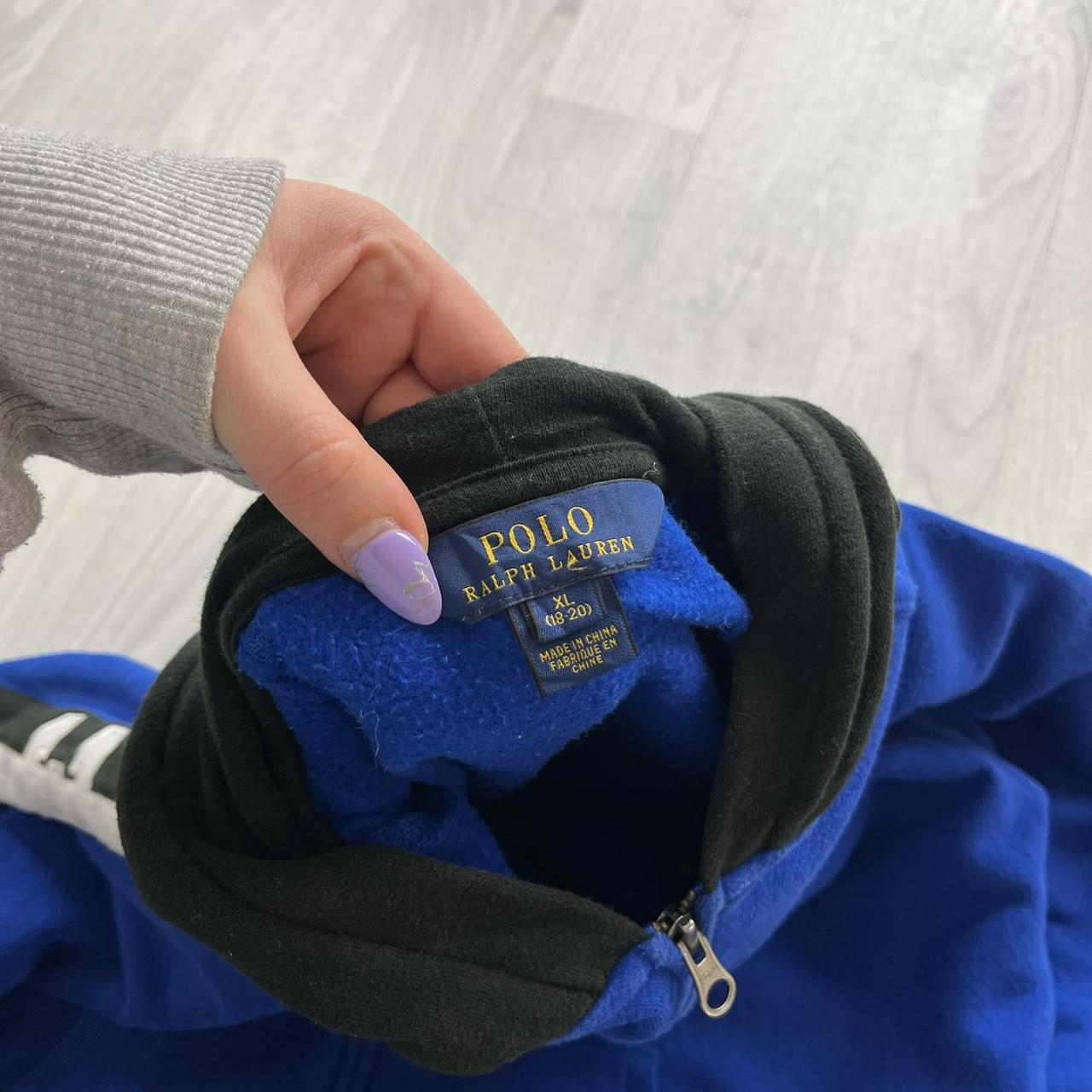 VINTAGE Y2K POLO RALPH LAUREN ZIP HOODIE BLUE
