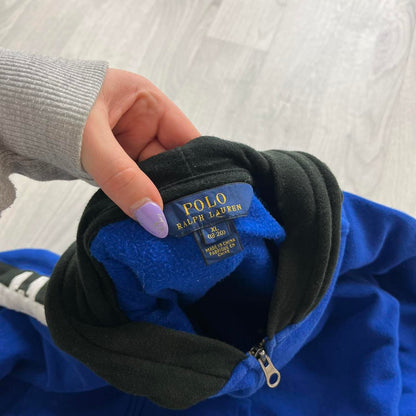 VINTAGE Y2K POLO RALPH LAUREN ZIP HOODIE BLUE