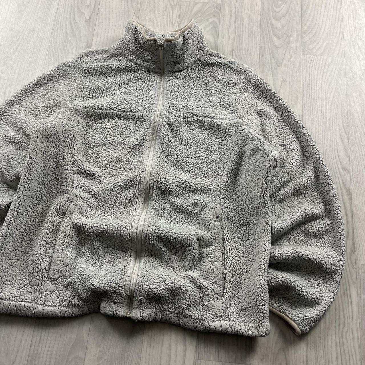 VINTAGE Y2K COLUMBIA ZIP UP FLEECE CREAM