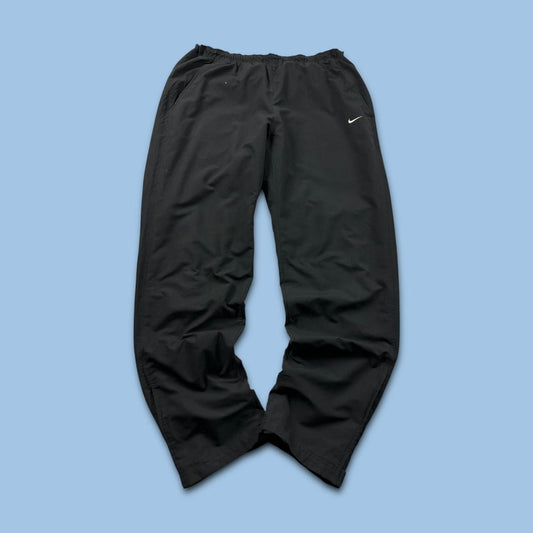 VINTAGE Y2K NIKE STRAIGHT LEG BAGGY TRACKSUIT BOTTOMS BLACK