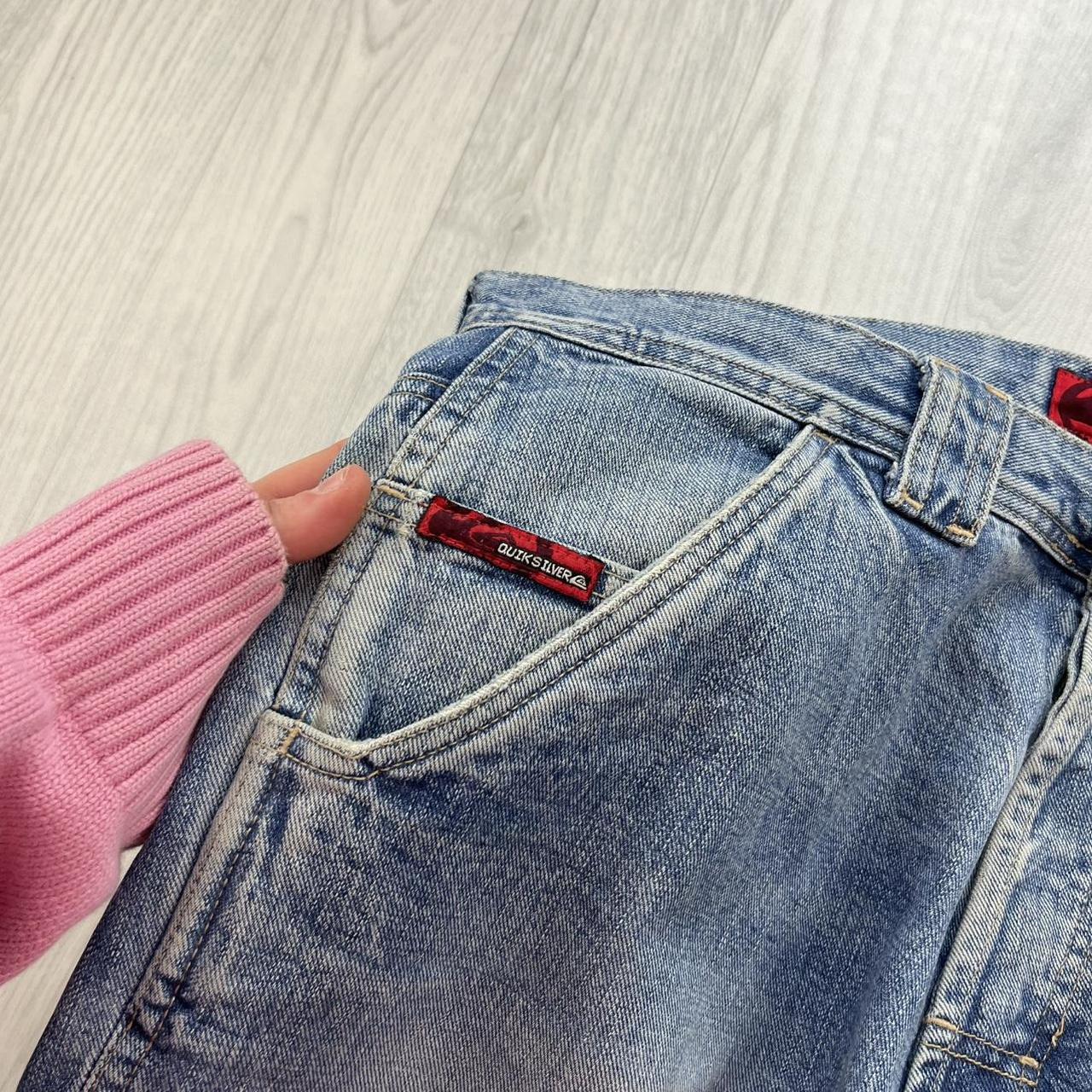 VINTAGE Y2K QUIKSILVER BAGGY WIDE LEG JEANS BLUE