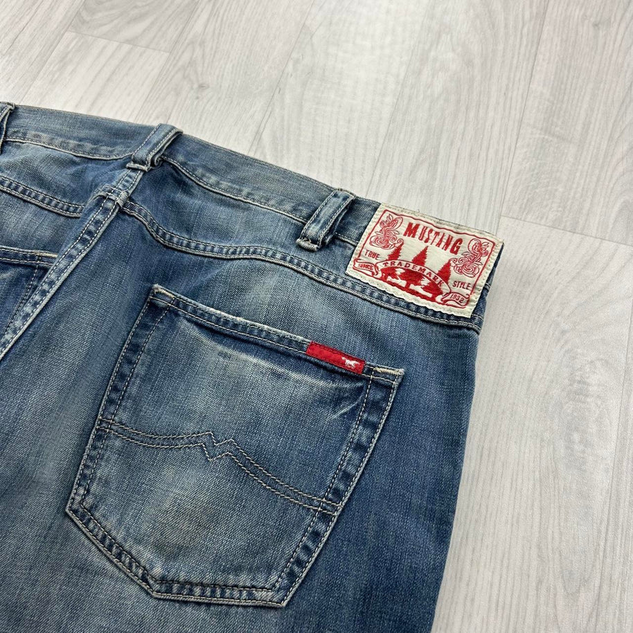 VINTAGE Y2K MUSTANG BAGGY JEANS BLUE