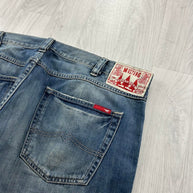 VINTAGE Y2K MUSTANG BAGGY JEANS BLUE