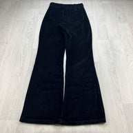 VINTAGE Y2K SUGARFREE FLARED LOW RISE VELOUR JOGGERS BLACK