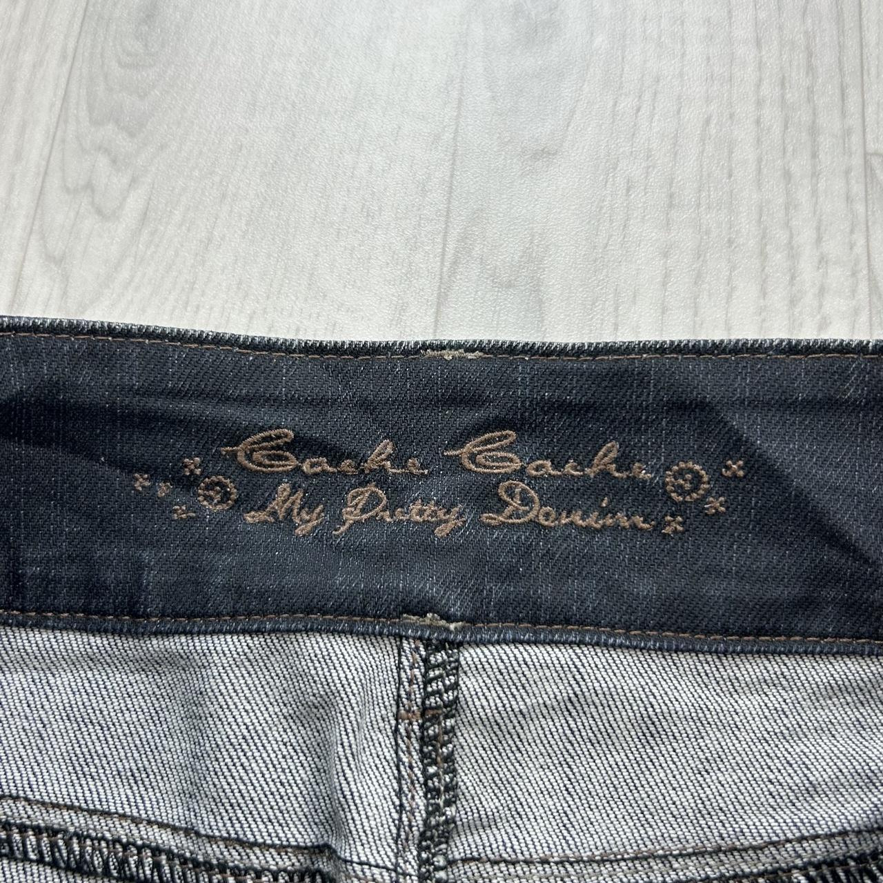 VINTAGE Y2K CACHE CACHE DENIM MINI-MIDI SKIRT BLUE