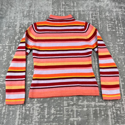 VINTAGE Y2K ROXY STRIPED KNITTED JUMPER