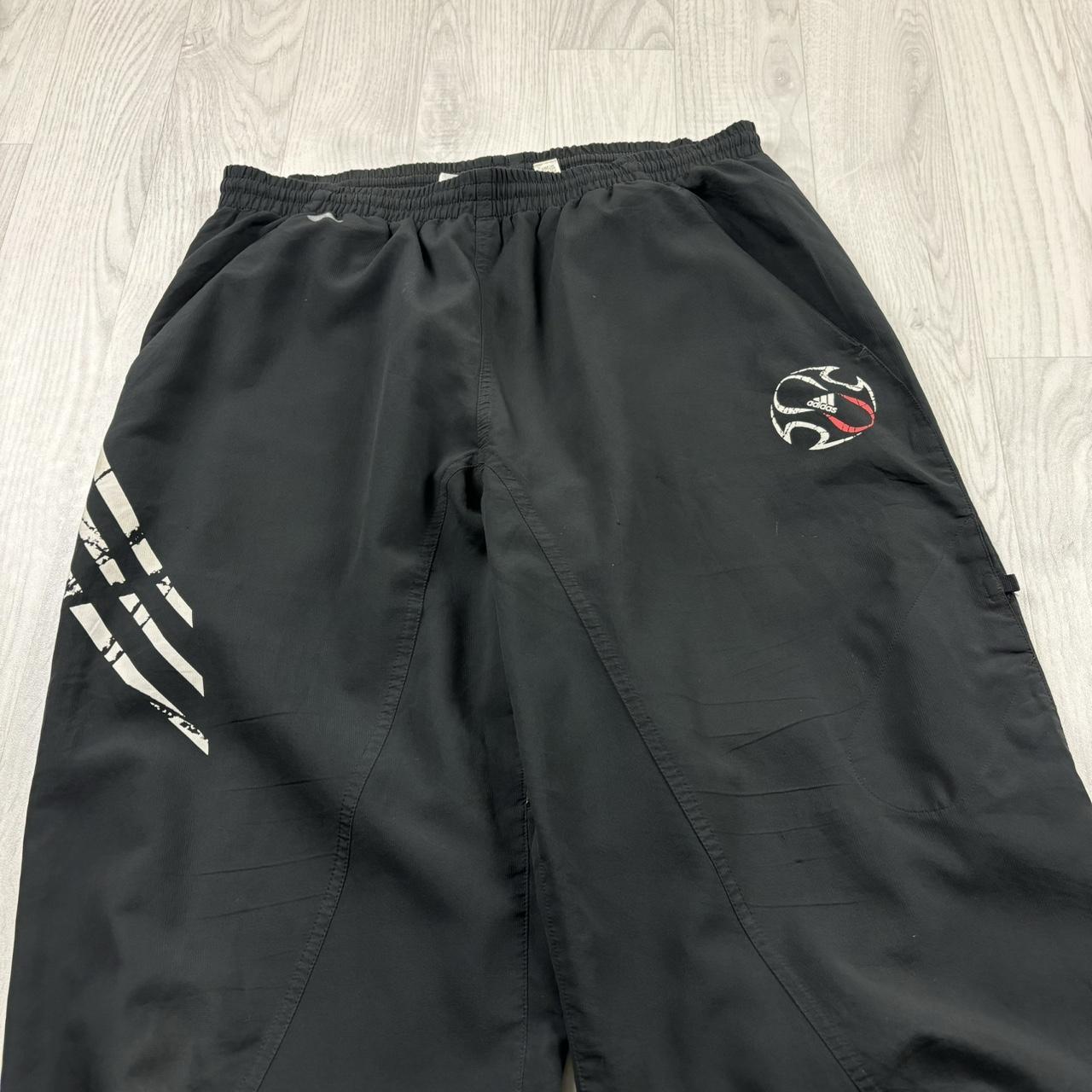 VINTAGE Y2K ADIDAS BAGGY TRACKSUIT BOTTOMS BLACK